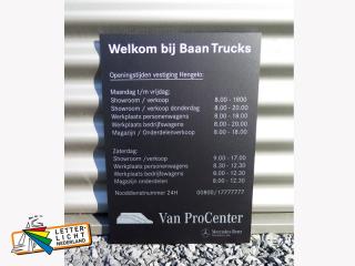  Openingstijden bord RVS-Look met zwarte opdruk